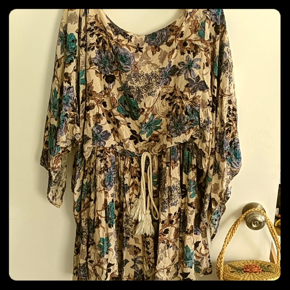 Vintage Floral Flowy Dress